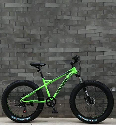 Mountainbike : HYCy Fetter Reifen Adult Mountainbike, Doppelscheibenbremse / High Carbon Carbon Frame Cruiser Bikes, Strand Schneemobil Fahrrad, 26-Zoll-Räder
