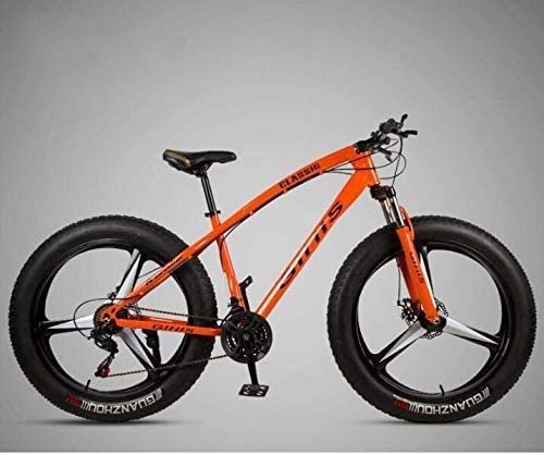 Mountainbike : HYCy Mountainbike Fahrrad Für Erwachsene, 26 × 4, 0 Zoll Fat Tire MTB Bike, Hardtail-Stahlrahmen Mit Hohem Kohlenstoffgehalt, Stoßdämpfende Vorderradgabel Und Doppelscheibenbremse