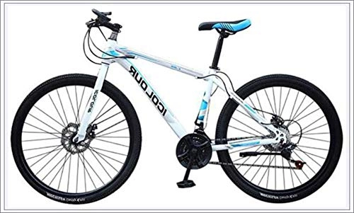 Mountainbike : JDLAX Mountainbike Rennräder Erwachsene 24 Zoll Kohlenstoffstahl 24-Gang-Fahrrad Zum Geburtstagsgeschenk, Weiß