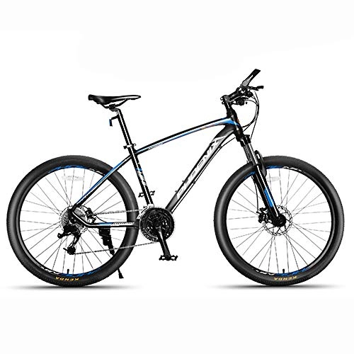 Mountainbike : JHKGY 26 Zoll Wheels Mountainbike, Doppelscheibenbremse Rahmen Aus Aluminiumlegierung Mountainbike, 27-Gang-MTB-Fahrrad, Federgabel Mountainbike, Blau