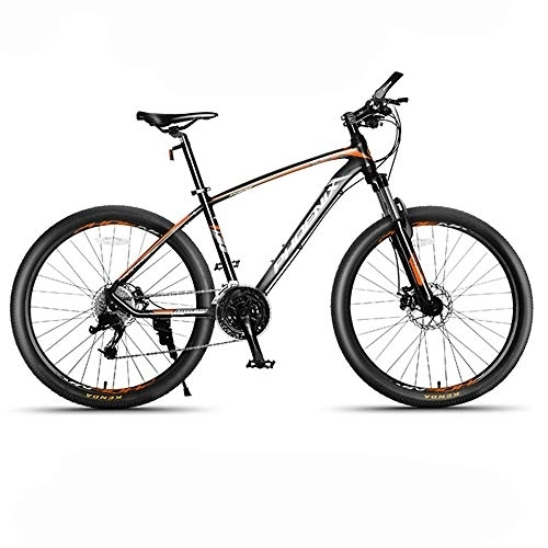 Mountainbike : JHKGY 26 Zoll Wheels Mountainbike, Doppelscheibenbremse Rahmen Aus Aluminiumlegierung Mountainbike, 27-Gang-MTB-Fahrrad, Federgabel Mountainbike, Orange