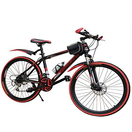 Mountainbike : Jixi Fahrrad für Erwachsene mit variabler Geschwindigkeit, Rahmen aus Karbonstahl, Doppelscheibenbremssystem (Farbe: 27 Gänge, Größe: 3-20 Zoll)