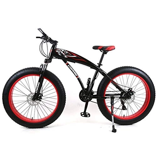 Mountainbike : JLFSDB Mountainbike Fahrrad 24" Ravine Bike mit Doppelscheibenbremse Vorderachsfederung 21 / 24 / 27 Geschwindigkeiten Mountainbikes, Kohlenstoffstahlrahmen (Color : A, Size : 27 Speed)
