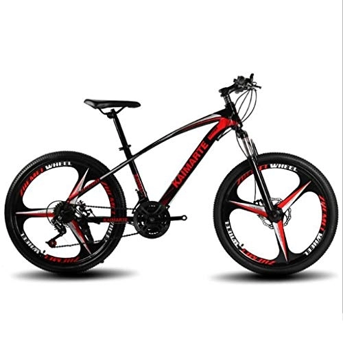 Mountainbike : JLFSDB Mountainbike Fahrrad 26 Zoll Mountainbikes Carbon Steel Ravine Bike Oneness Rad Doppelscheibenbremse Vorderachsfederung 21 24 27 Geschwindigkeiten (Color : Red, Size : 27 Speed)