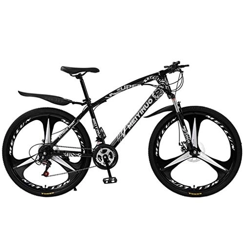 Mountainbike : JLRTY Mountainbike Faltbare Erwachsene Mountain Bicycles 26 ‚‘ Leichtgewicht Carbon-Stahlrahmen 21 / 24 / 27 Geschwindigkeit Scheibenbremse Fully (Color : Black, Size : 24speed)