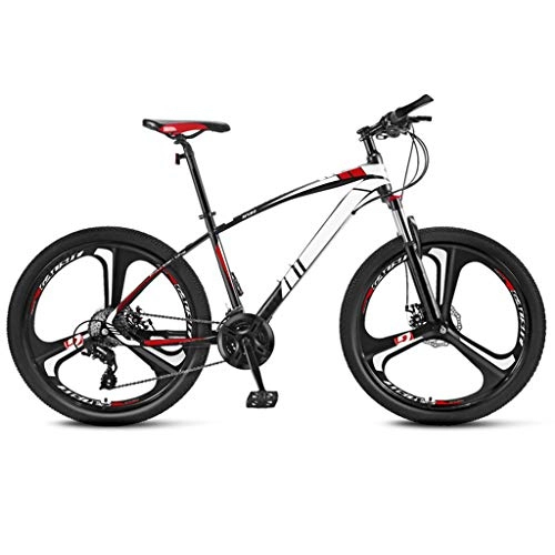 Mountainbike : JXJ 24 Zoll Mountainbike, Carbon Steel Erwachsene MTB Fahrrad, 21 / 24 / 27 / 30 Gang-schaltung, Rahmen Aus Kohlenstoffstahl, Vollfederung Doppelscheibenbremse