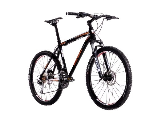 Mountainbike : Karcher Alu-MTB Hardtail, 27-Gang Shimano Deore XT Kettenschaltung mit Federgabel und Federsattelstütze, schwarz, Rahmenhöhe: 48 cm, Reifengröße: 26 Zoll (66 cm), 280255