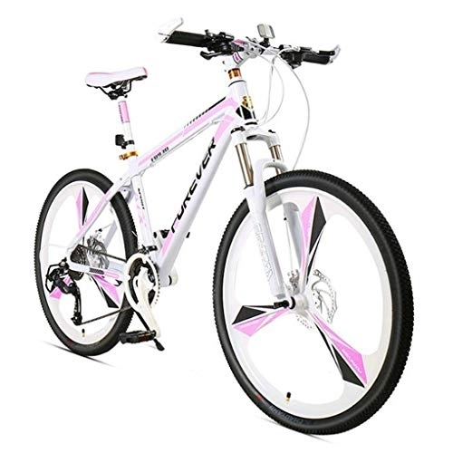 Mountainbike : Kays Mountainbike Mountainbike, 26 Zoll Bergfahrräder Hardtail, Stahl-Rahmen, Doppelscheibenbremse und Vorderradaufhängung, 24 Geschwindigkeit (Color : A)