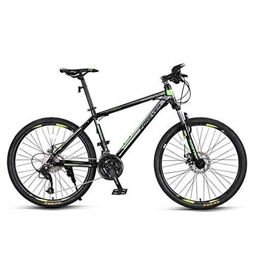 Mountainbike : Kays Mountainbike Mountainbike, 26 Zoll Männer / Frauen Räder Fahrräder, Carbon-Stahlrahmen, Vorderradaufhängung Und Doppelscheibenbremse, 27 Geschwindigkeit (Color : Green)