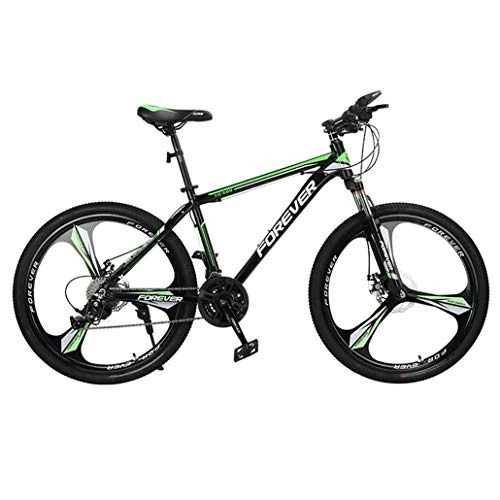 Mountainbike : Kays Mountainbike Mountainbike, Carbon Steel Rahmen Männer / Frauen Bergfahrräder Hardtail, Doppelscheibenbremse Und Vorderradaufhängung, 26 Zoll (Color : Green, Size : 24-Speed)