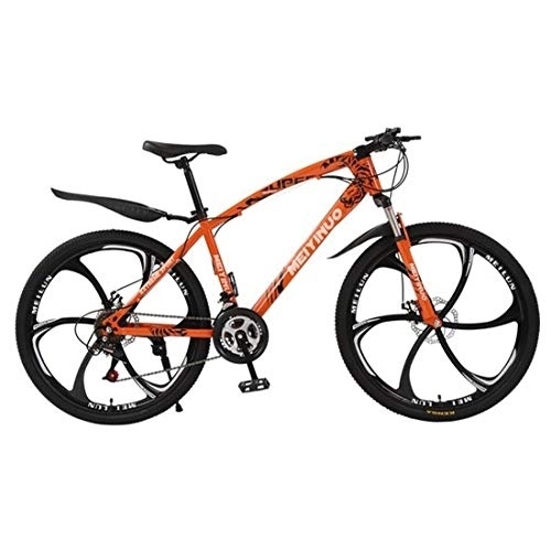 Mountainbike : Kays Mountainbike Mountainbike, Damen / Herren-Gebirgsfahrrad, Doppelscheibenbremse und Federgabel, 26inch Räder (Color : Orange, Size : 24-Speed)