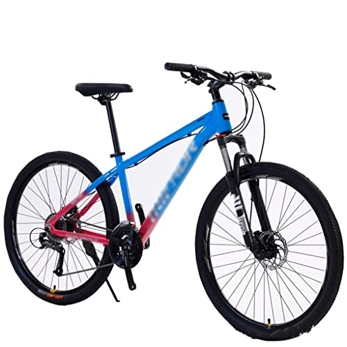 Mountainbike : KDHX 27, 5-Zoll-Räder 27-Gang-Mountainbike-Aluminiumlegierung, Harter Rahmen, Doppelscheibenbremsen, mehrere Farben für Outdoor-Sportarten für Erwachsene (Color : Green-Purple)
