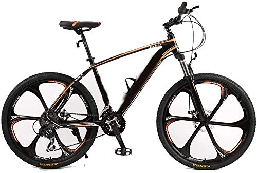 Mountainbike : KEMANDUO Mountain Bike für Männer und Frauen, 6-Spoke / Aluminium-Rahmen / mit Scheibenbremse / 170 * 85CM, Rot, 26 Zoll, Orange
