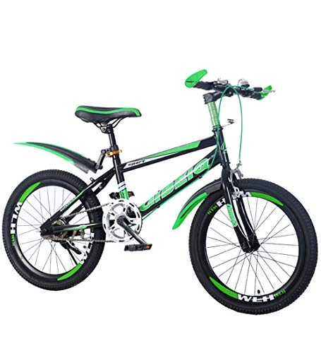 Mountainbike : Kinder Mountainbikes Fahrräder 20 '' Mountain Bike Spezial Sattel Ananas Textur Reifen Anti-Skid Tragen Single Speed Radfahren Dual Scheibenbremse, Green