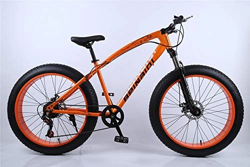 Mountainbike : kmart Schneemobil, Strandbike, 4.0 Fat Tire, 26 Zoll Variable Geschwindigkeit Mountainbike, Strandbike, 7 Gang, 21 Gänge / 24 Gänge / 27 Gänge (Orange, 21 Gänge )