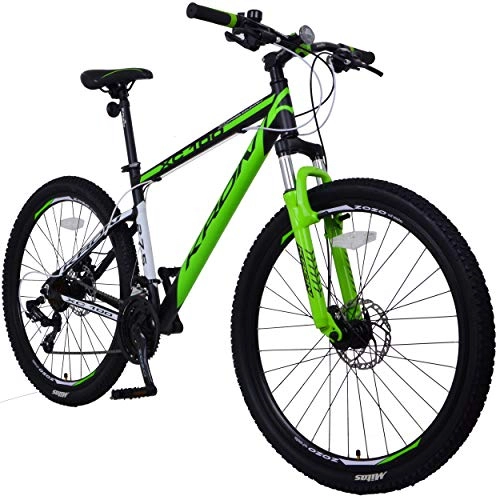 Mountainbike : KRON XC-100 Hardtail Aluminium Mountainbike 29 Zoll, 21 Gang Shimano Kettenschaltung mit Scheibenbremse | 18 Zoll Rahmen MTB Erwachsenen- und Jugendfahrrad | Schwarz & Grün