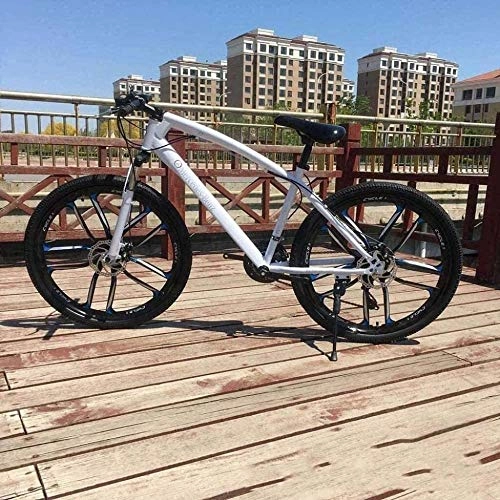 Mountainbike : KRXLL Bicycle 26 Zoll Mountainbikes Mountainbike aus hartem Heck mit hohem Kohlenstoffgehalt und leichtem Fahrrad und verstellbarem Doppelscheibenbremsrad-D.