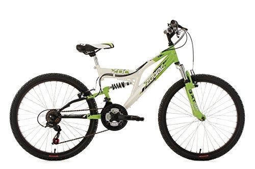 Mountainbike : KS Cycling Kinderfahrrad Mountainbike Fully 24'' Zodiac grün-weiß RH 38 cm