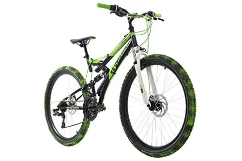 Mountainbike : KS Cycling Mountainbike Fully 26'' Crusher schwarz-grün RH 44 cm
