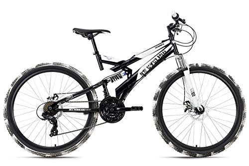 Mountainbike : KS Cycling Mountainbike Fully 26'' Crusher schwarz-weiß RH 44 cm