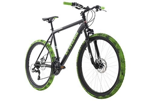 Mountainbike : KS Cycling Mountainbike Hardtail Crusher 26“ schwarz-grün RH 56 cm