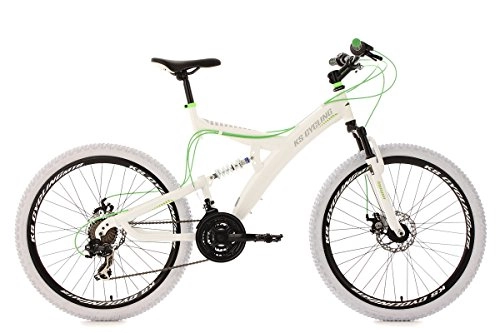 Mountainbike : KS Cycling Mountainbike MTB Fully 26'' Topspin weiß-grün RH 51 cm
