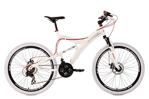 Mountainbike : KS Cycling Mountainbike MTB Fully 26'' Topspin weiß-rot RH 51 cm