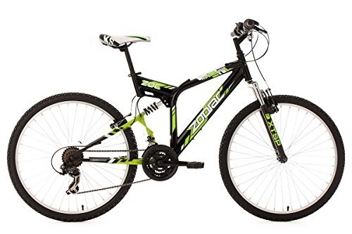Mountainbike : KS Cycling Mountainbike MTB Fully 26'' Zodiac schwarz-grün RH 48 cm