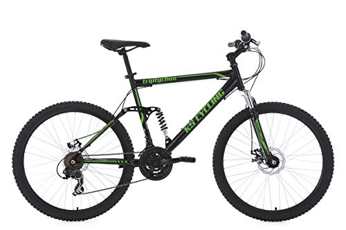 Mountainbike : KS Cycling Mountainbike MTB Fully Triptychon 26'' schwarz-grün RH 51 cm