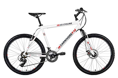 Mountainbike : KS Cycling Mountainbike MTB Hardtail 26'' Carnivore Alu-Rahmen weiß RH 52 cm