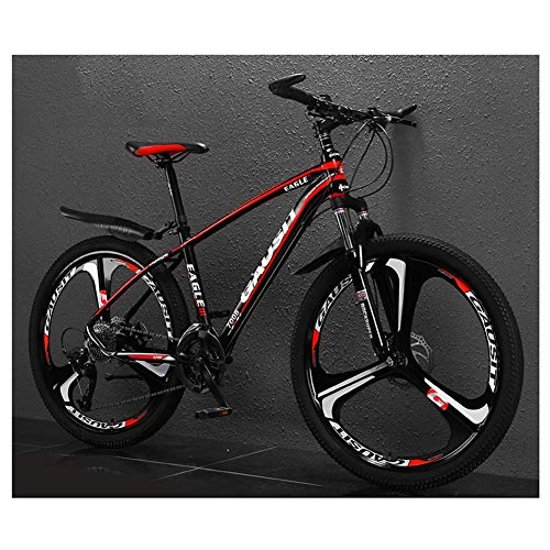 Mountainbike : KXDLR Mountainbike, Unisex Mountainbikes, Aluminium Rahmen, Federgabel Und Dual Disc Brake, 26Inch Räder, 27-30 Geschwindigkeiten, Rot, 27 Speeds