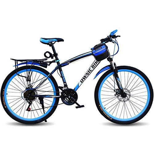 Mountainbike : laonie Mountain Bike Adult Variable Speed Men's and Women's 26 inch Off-Road Racing Light Student Gift Bicycle-Dark Blue_26 inches x 17 inches