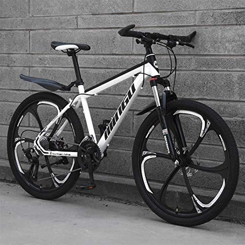 Mountainbike : LBWT Adult Mountainbike, Off-Road-Fahrrad, High Carbon Stahlrahmen, Scheibenbremsen Stoßdämpfung, Geschenke (Color : Red, Size : 24 Speed)