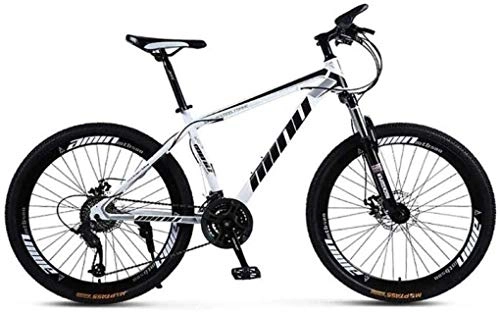 Mountainbike : LBWT High-Carbon Steel-Rahmen-MTB-Fahrrad, 26-Zoll-Unisex-Falten-Mountainbicy, 21.12.27.30 Geschwindigkeiten, mit Scheibenbremsen und Federgabel, Geschenken (Color : C, Size : 24 Speed)