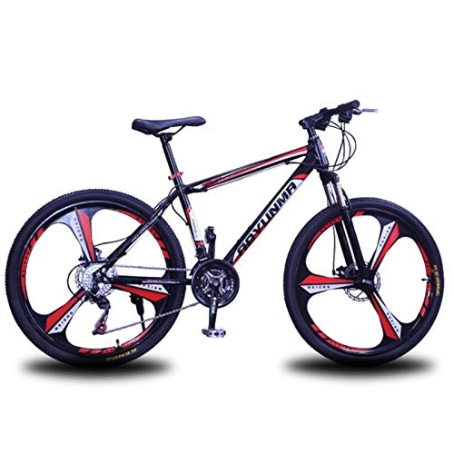 Mountainbike : LBWT Outdoor-Mountainbikes, Erwachsene Variable Speed ​​Fahrrad, Unisex City Road Fahrrad, Freizeit Sport, Geschenke (Color : Black red, Size : 21 Speed)
