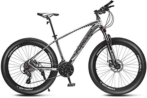 Mountainbike : LFSTY 24" Adult Mountain Bikes, Rahmen Fat Tire Doppel-Suspension-Gebirgsfahrrad, Aluminium Rahmen, All Terrain Mountainbike, 24 / 27 / 30 / 33 Geschwindigkeit, D, 27 Speed