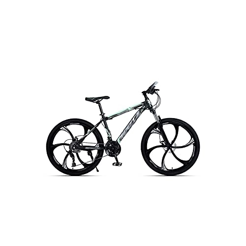 Mountainbike : Liangsujian Geschwindigkeitsänderung des Erwachsenen Fahrrades mit Bergdämpfung und doppelter Scheibenbremse 26-Zoll-Bike-Stadt-Bike Mountainbikes Carbon-Fahrrad (Color : Green, Size : 27)