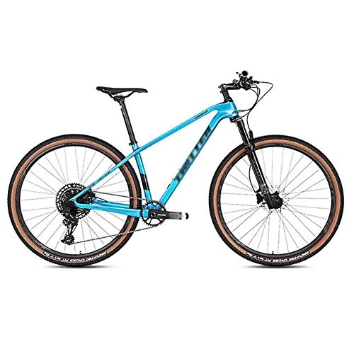 Mountainbike : LILIS Mountainbike Fahrrad Mountainbike Erwachsene Mountain Bike Wettbewerb Variable Speed ​​Straße Fahrräder for Männer und Frauen Doppelscheibenbremse Carbon Rahmen (Color : Blue, Size : 29 * 17IN)