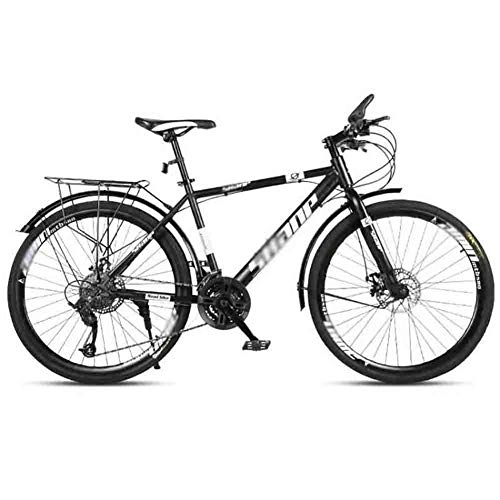 Mountainbike : LILIS Mountainbike Mountainbike Erwachsene MTB Fahrrad-Straßen-Fahrräder Einstellbare Geschwindigkeit for Männer und Frauen 26in Räder Doppelscheibenbremse (Color : Black, Size : 24 Speed)