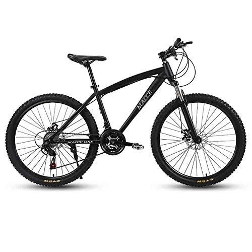 Mountainbike : LILIS Mountainbike Mountainbike Erwachsene MTB Fahrrad-Straßen-Fahrräder for Männer und Frauen 24In Räder Adjustable Speed-Doppelscheibenbremse (Color : Black, Size : 27 Speed)