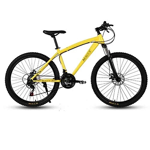 Mountainbike : LILIS Mountainbike Mountainbike Erwachsene MTB Fahrrad-Straßen-Fahrräder for Männer und Frauen 24In Räder Adjustable Speed-Doppelscheibenbremse (Color : Yellow, Size : 21 Speed)