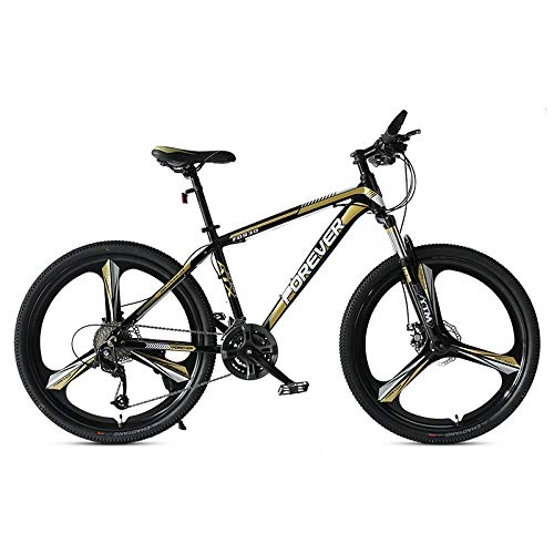 Mountainbike : Link Co Mountainbike 27-Gang Stahlrahmen 23, 5 Zoll Räder Dual Suspension Fahrrad, Yellow