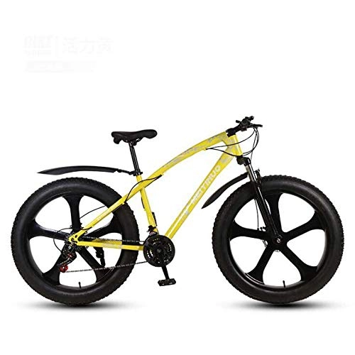 Mountainbike : LJLYL 26-Zoll-Mountainbike-Fahrrad für Erwachsene, 4, 0-Zoll-Fat-Tire-MTB-Fahrrad, Hardtail-Rahmen aus Kohlenstoffstahl, Federgabel, Doppelscheibenbremse, D, 24 Speed