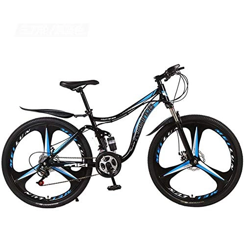 Mountainbike : LJLYL 26-Zoll-Mountainbike-Fahrrad für Erwachsene, Männer und Frauen, MTB-Bikes mit hohem Kohlenstoffstahlrahmen, Doppelscheibenbremse, Aluminiumlegierungsräder, B, 21 Speed