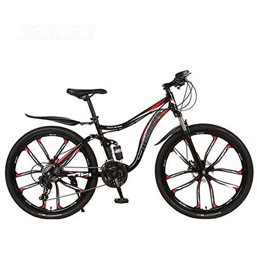 Mountainbike : LJLYL Mountainbike 26 Zoll Fahrrad, Carbon Steel MTB Bike Vollgefedertes Fahrrad, Doppelscheibenbremse, A, 21 Speed