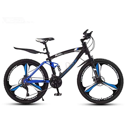 Mountainbike : LJLYL Mountainbike-Fahrrad für Erwachsene, Leichter Weichheckrahmen aus Kohlenstoffstahl, stoßdämpfende Vordergabel, Doppelscheibenbremse, A, 26 inch 30 Speed
