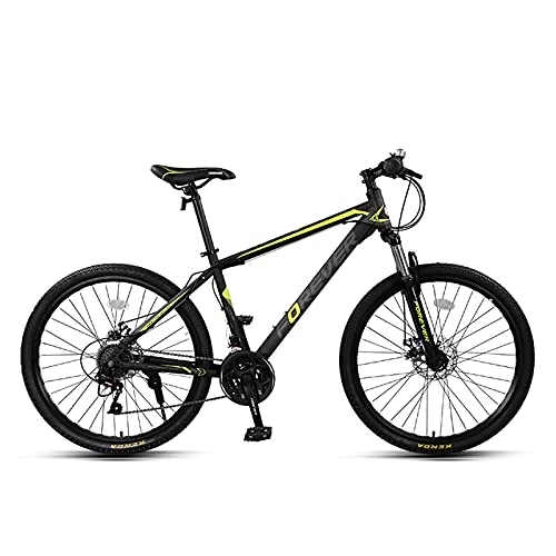 Mountainbike : LLF Fahrrad, 24-Gang-Fahrrad-Mountainbike, 26-Zoll-gelände Fahrrad für Erwachsene Kohlenstoffstahlfahrrad, Doppelte Stoßdämpfung Und Doppelte Scheibenbremse(Size:26inch, Color:Grün)