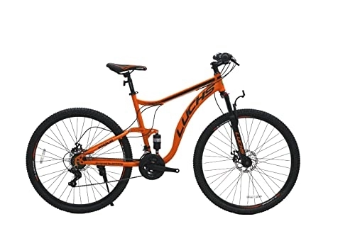 Mountainbike : LUCHS Mountainbike »Wildcat 29 Zoll Fully MTB Mountainbike Fahrrad Bike 21 Gang Kettenschaltung von Shimano (Orange)