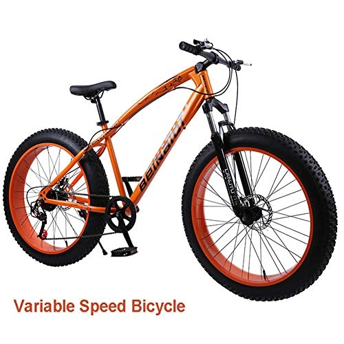 Mountainbike : LXDDP Breitreifen-Mountainbike, Doppelscheibenbremse 21 / 24 / 27 Fahrrad mit Variabler Geschwindigkeit, Positionierung des Tower Wheel Bikes Geeignete Höhe: 120-170 cm