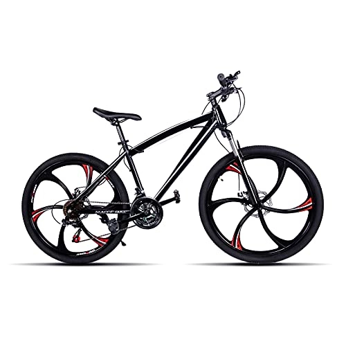 Mountainbike : MHbyhks Mountainbike 700C 21-Gang-Doppelscheibenbremse (6-Speichenräder) (schwarz)
